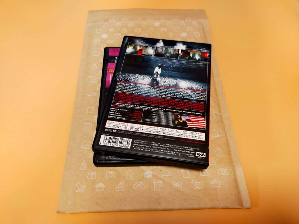 メルカリのクッション封筒にDVDを収納