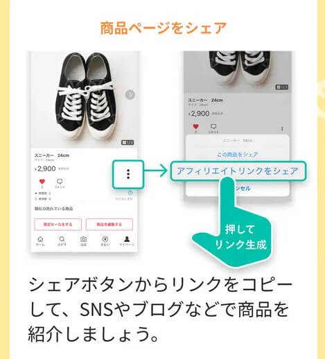 アフィリエイトリンクの作成
