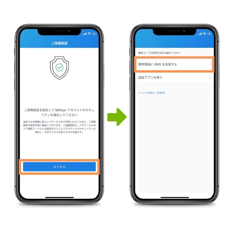 ビットフライヤー二段階認証