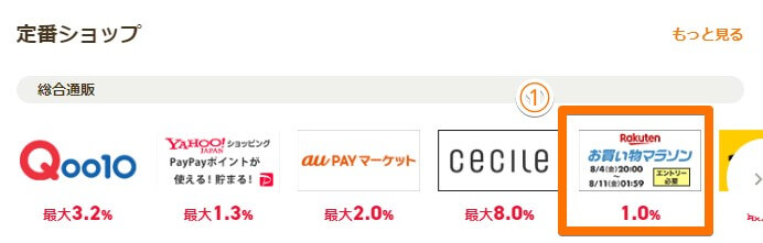 定番ショップ一覧